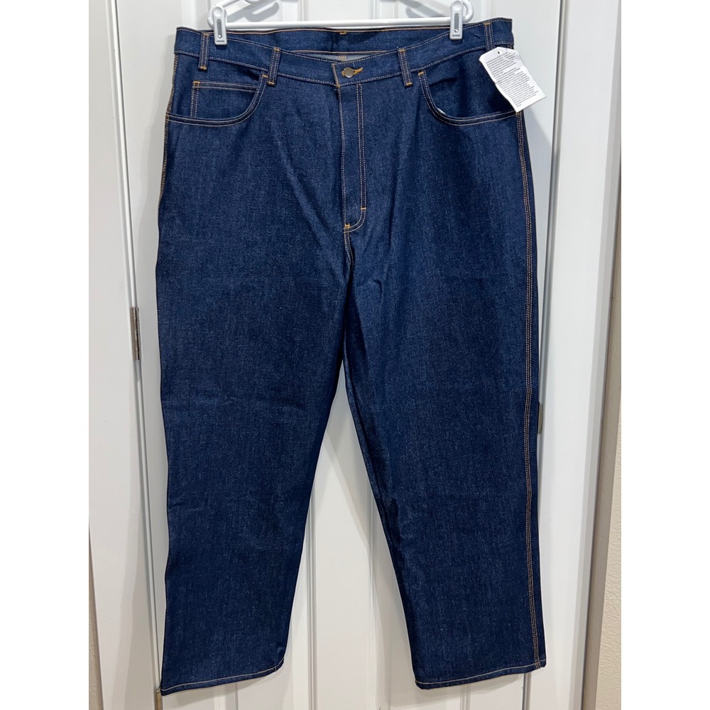 NWT Steel Guard FR Work Jeans Men 42x30 Dark Wash Flame Resistant Carpenter